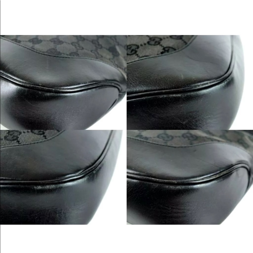 GUCCI GG Black Canvas & Leather Jackie Hobo One - Picture 7 of 8